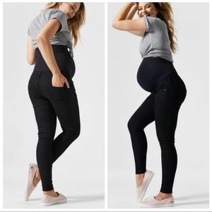 Blanqi Maternity Belly Support Skinny Jeans in Black SZ 4 EUC